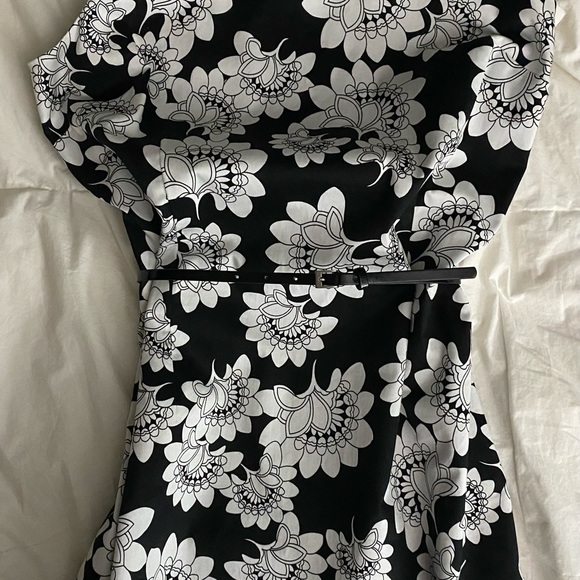 NEW Sheath Dress Charter Club Cotton Sleeveless lined scoop neck Black White 16 - Picture 3 of 11